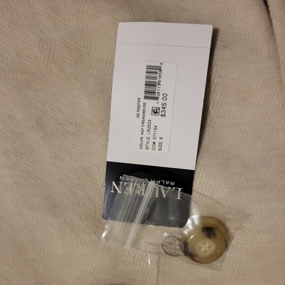 Ralph Lauren Women's Natural Wool Blend Reefer Coat Size 8 - Picture 6 of 9